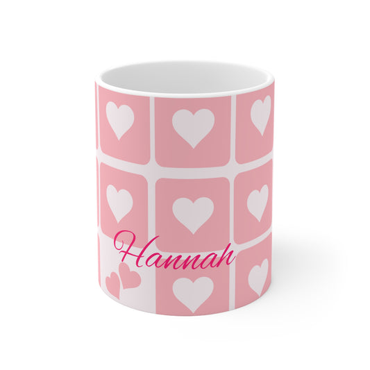 Pink Hearts Mug