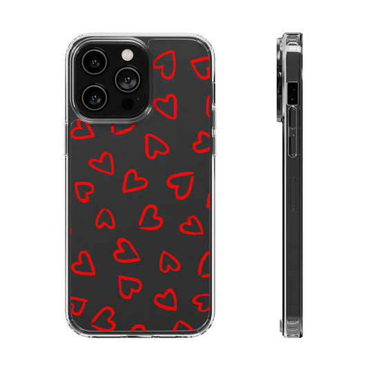 Floating Hearts Clear Case