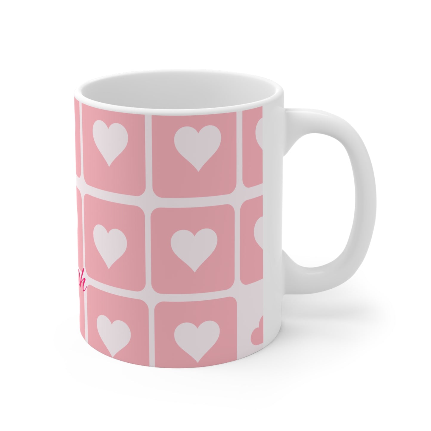 Pink Hearts Mug